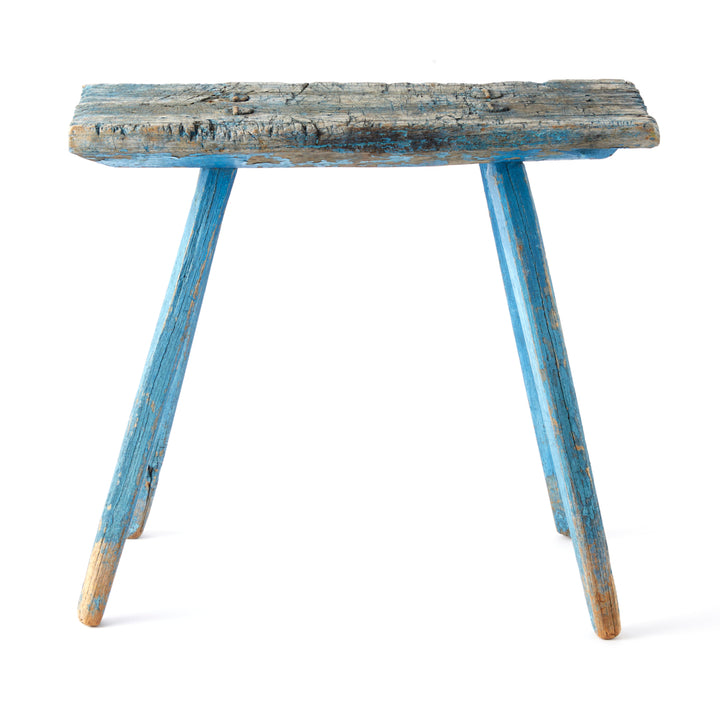 Blue Painted Milking Stool, c. 1880’s