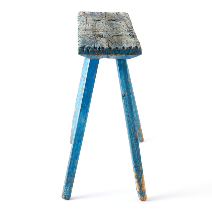 Blue Painted Milking Stool, c. 1880’s