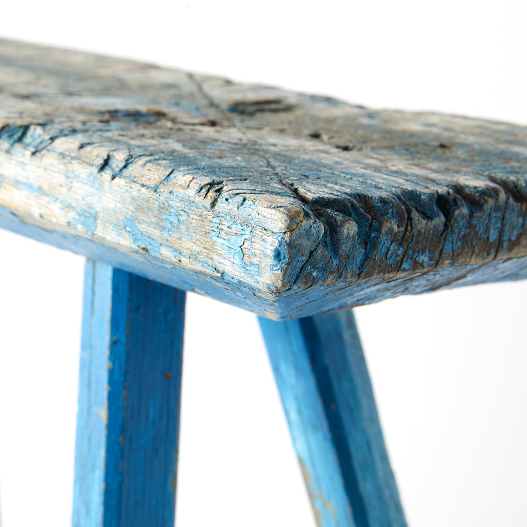 Blue Painted Milking Stool, c. 1880’s