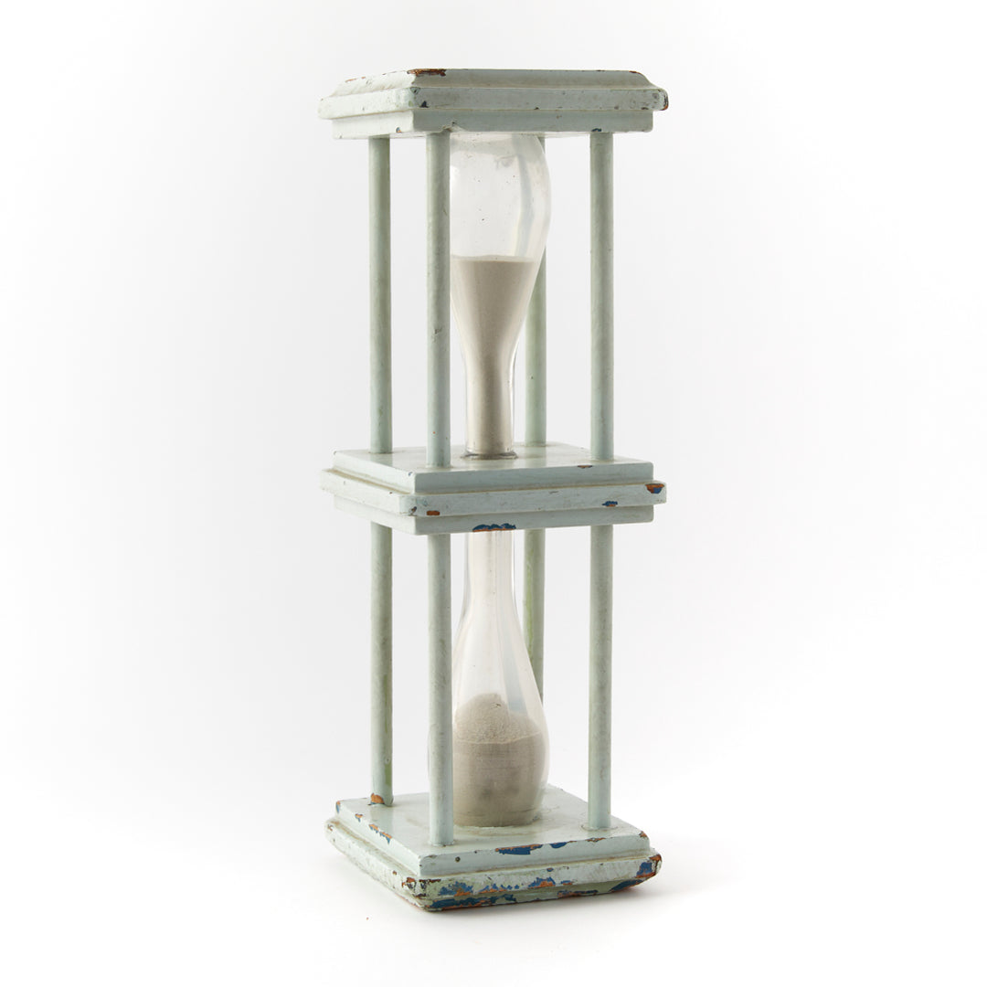 Antique Painted Sand Glass, c. 1880&