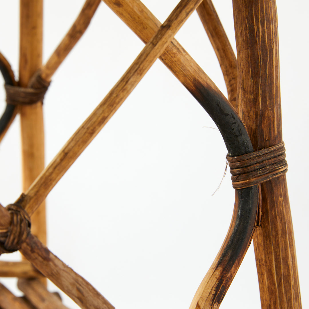 Vintage Adirondack Twig Table in Dark Wood
