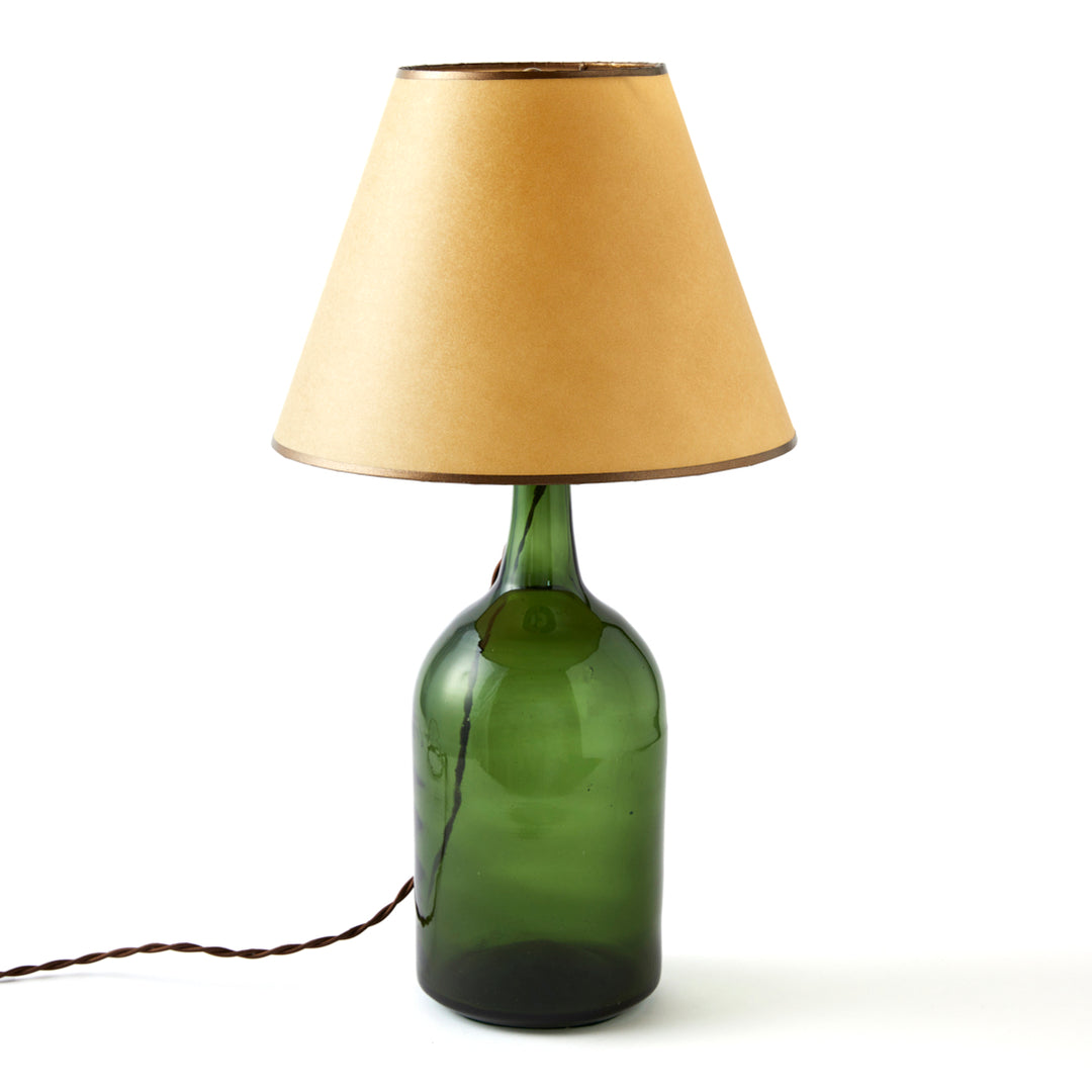 Antique Demijohn Lamp with Vellum Shade