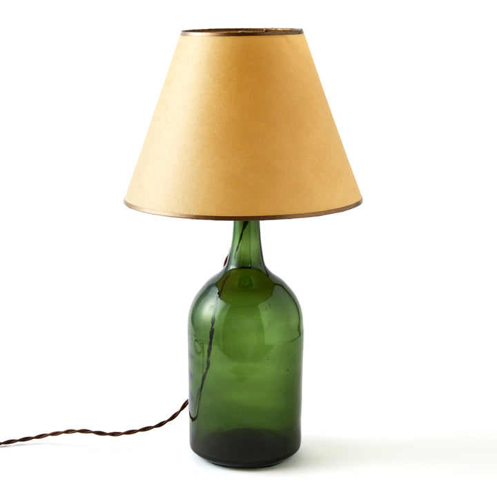 Antique Demijohn Lamp with Vellum Shade