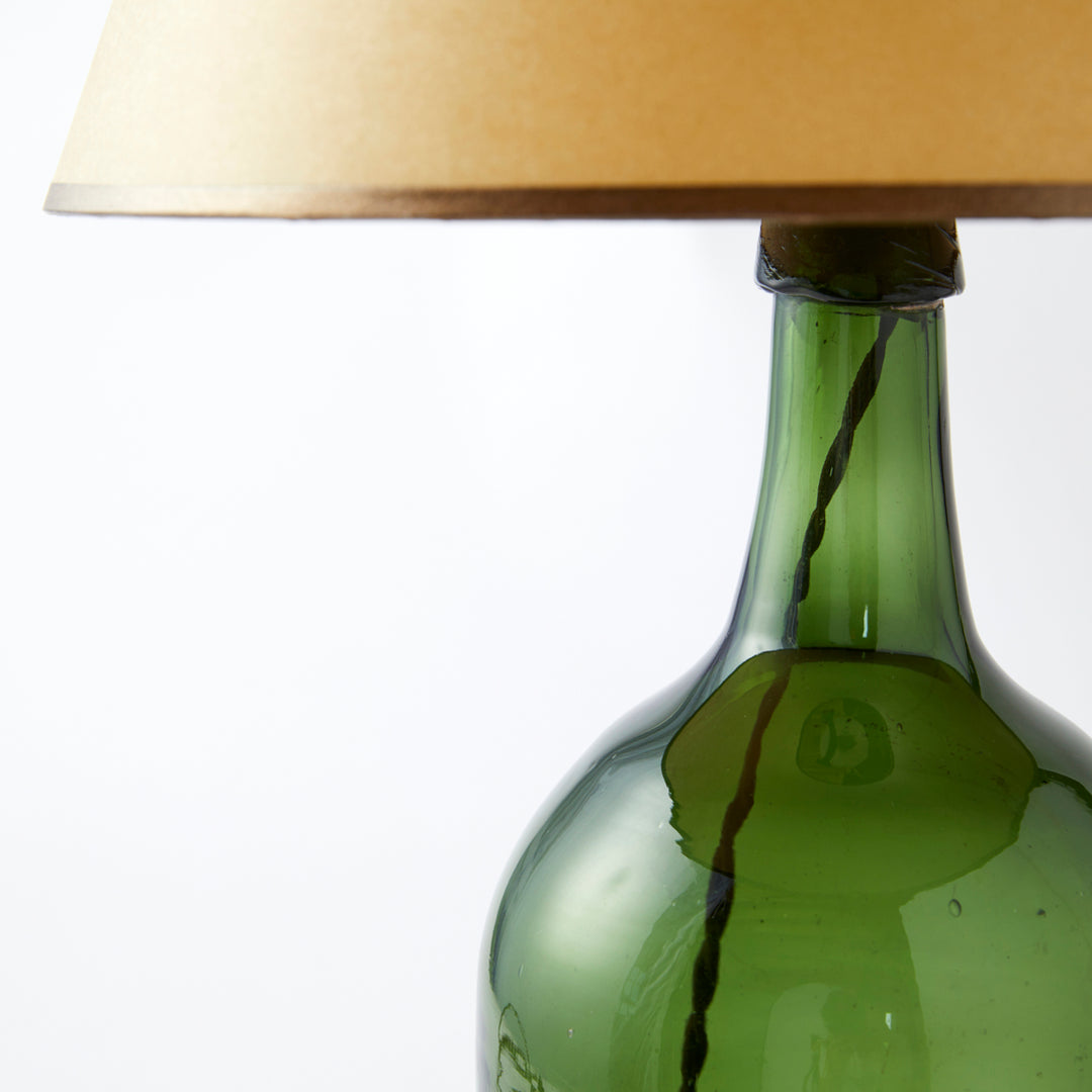 Antique Demijohn Lamp with Vellum Shade