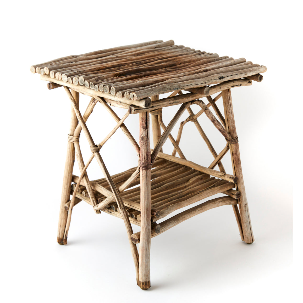 Vintage Adirondack Twig Table in Light Wood – Tori Jones Studio