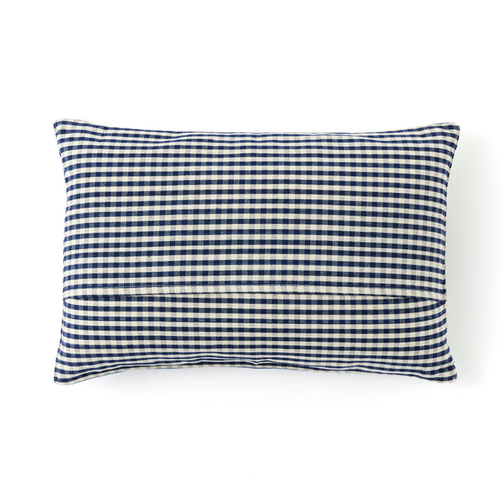 Small Indigo and White Stripe Pillow by Tensira