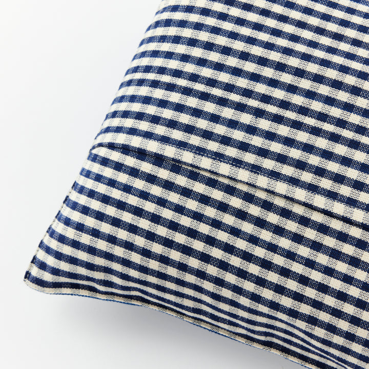 Small Indigo and White Stripe Pillow by Tensira