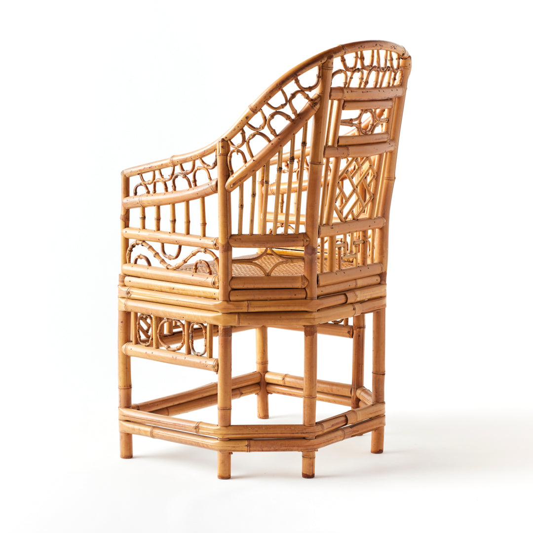 Vintage Rattan Armchair with Cane Seat