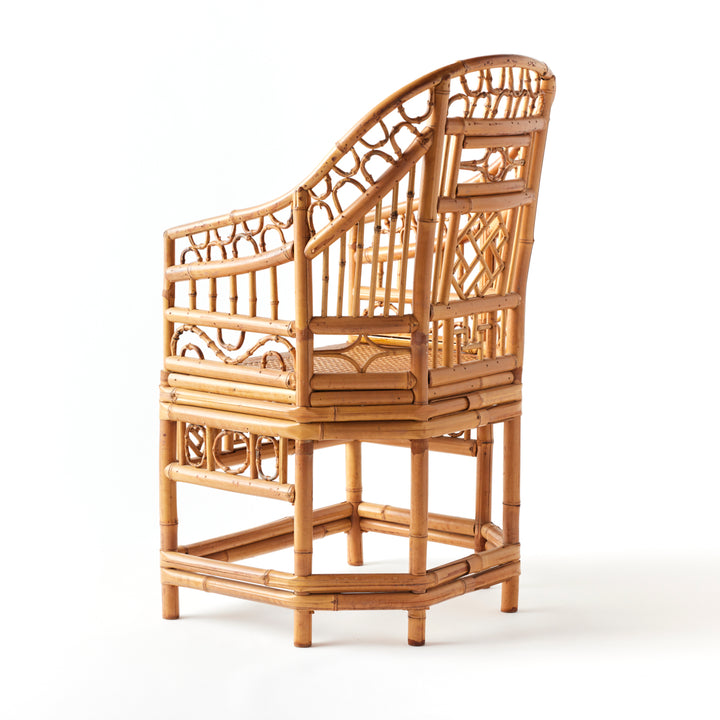 Vintage Rattan Armchair with Cane Seat