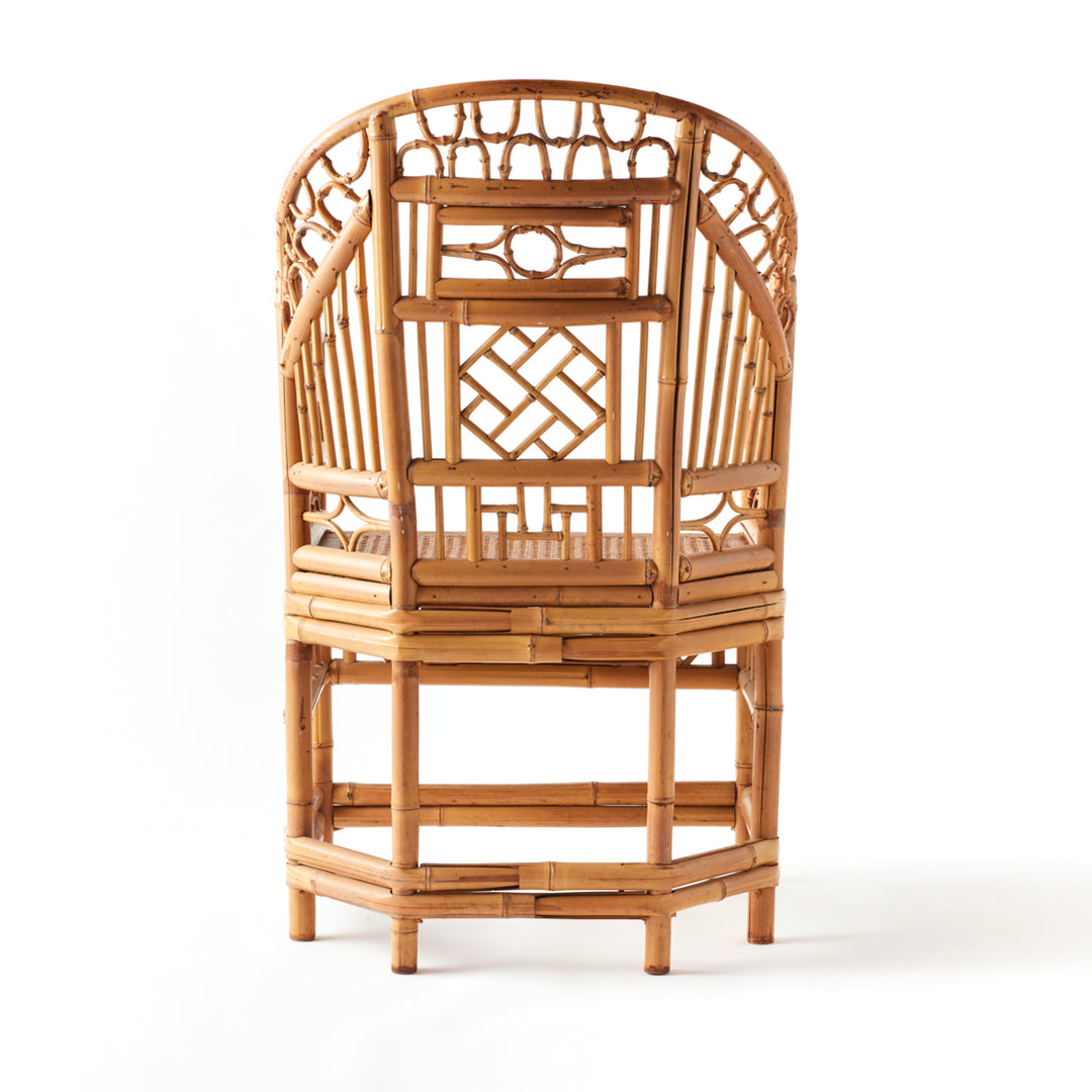 Vintage Rattan Armchair with Cane Seat