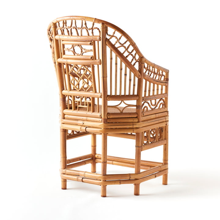Vintage Rattan Armchair with Cane Seat