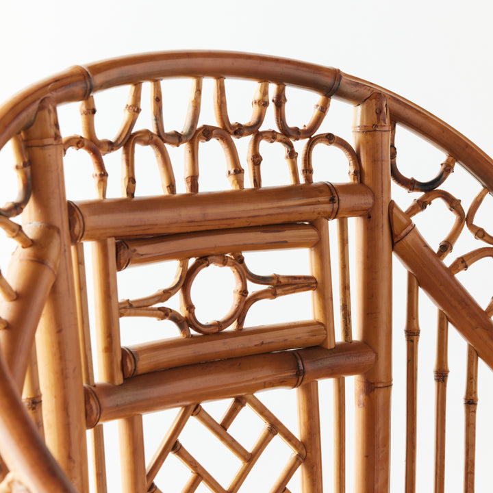 Vintage Rattan Armchair with Cane Seat
