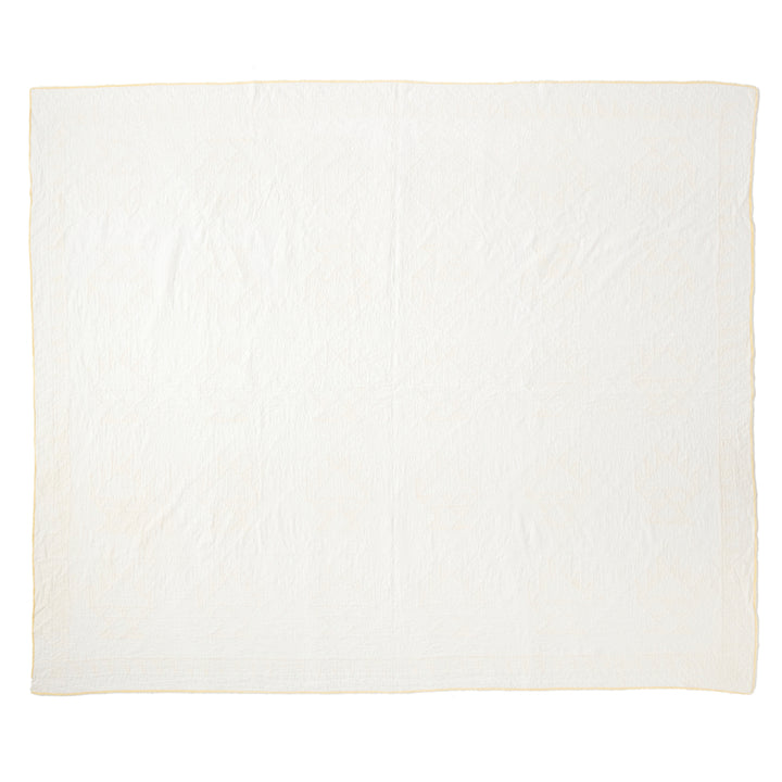 Antique Yellow Cake Stand Quilt, Early 20th Century