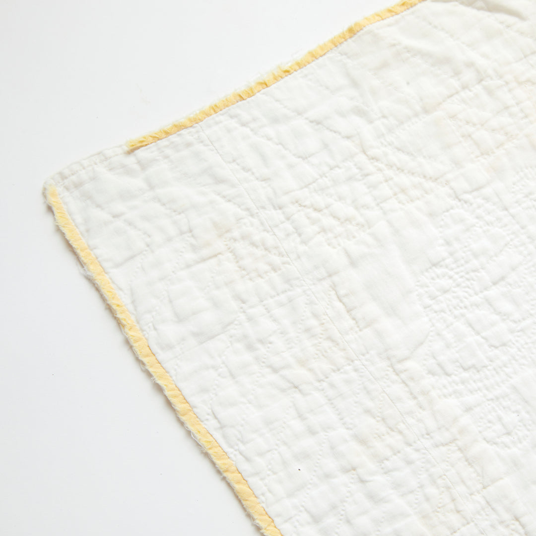 Antique Yellow Cake Stand Quilt, Early 20th Century