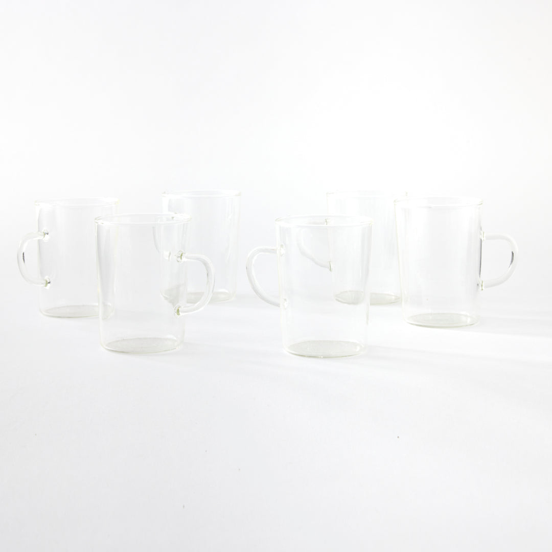 Vintage Set of Glass Mugs