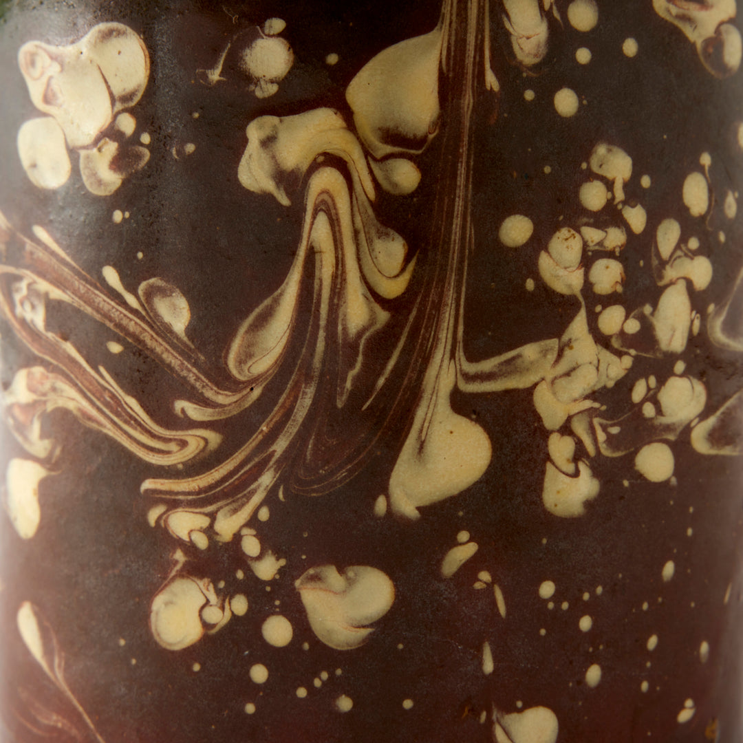Antique Marbleized Terracotta Canister from Puglia, Italy 1