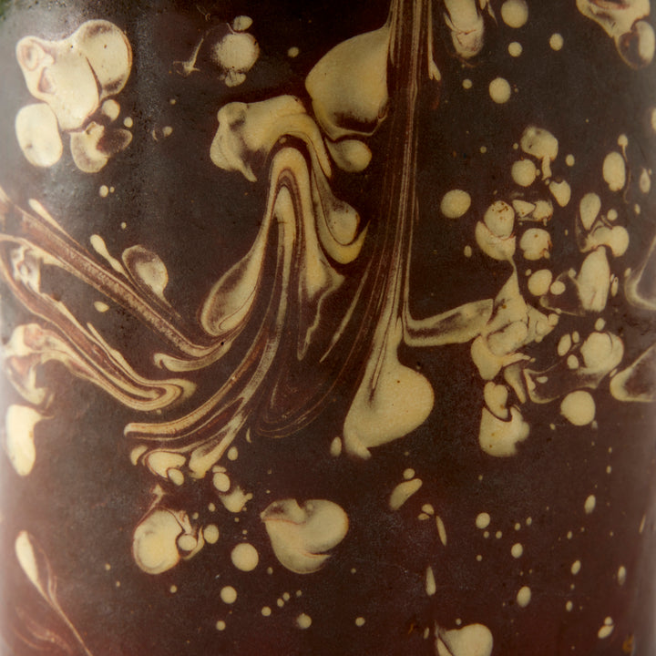 Antique Marbleized Terracotta Canister from Puglia, Italy 1