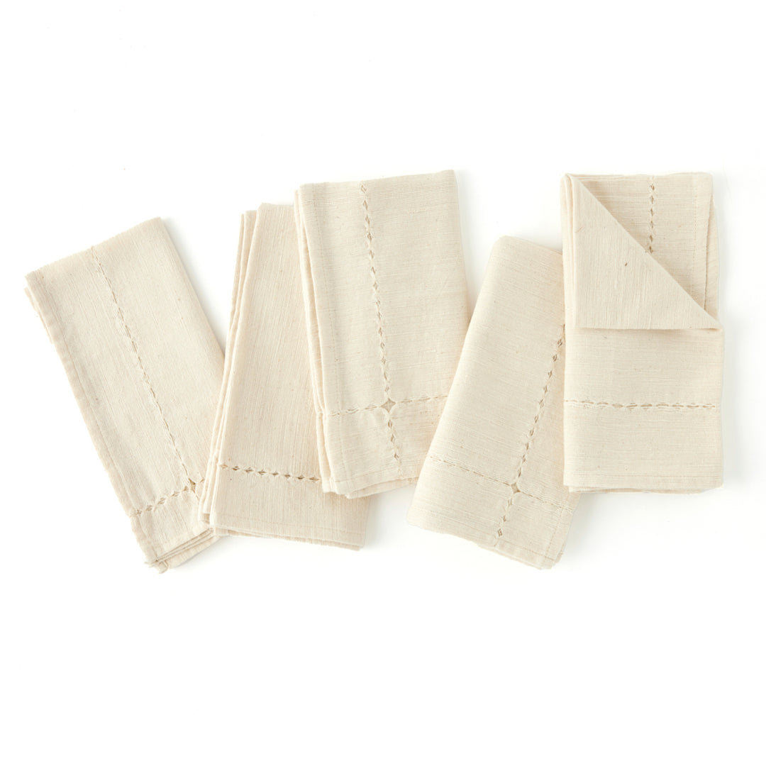 Handmade Pulled Cotton Napkins, Natural