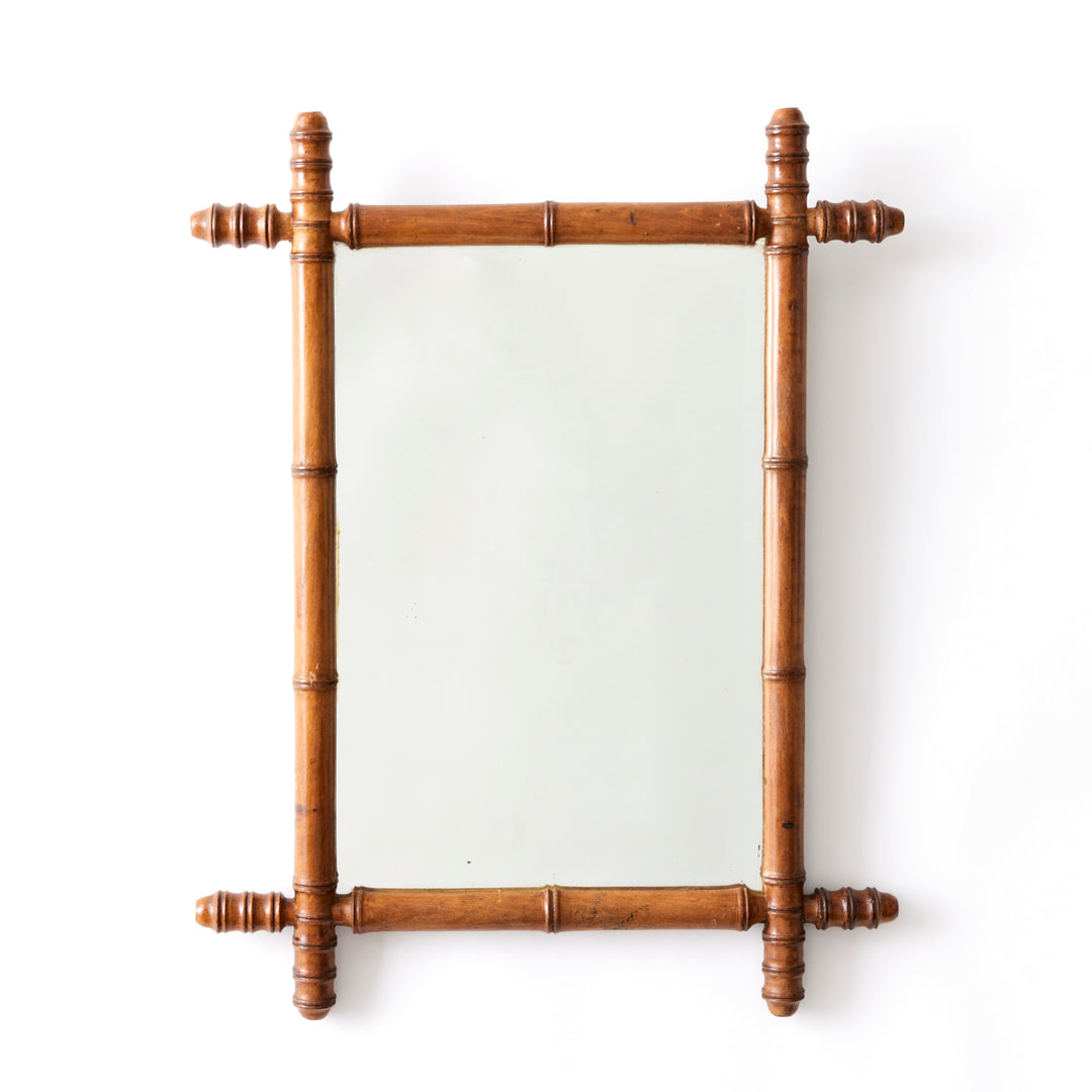 Early 20th Century French Faux Bamboo Mirror 2