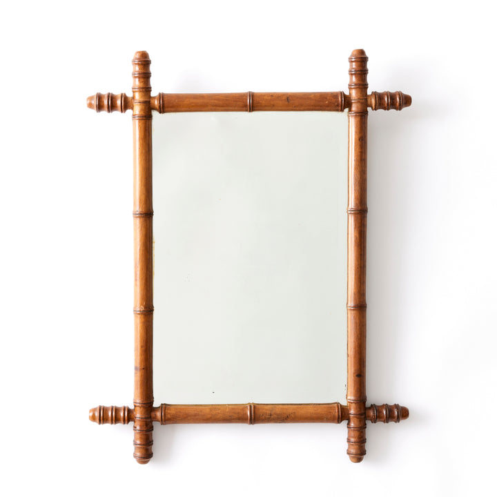 Early 20th Century French Faux Bamboo Mirror 2