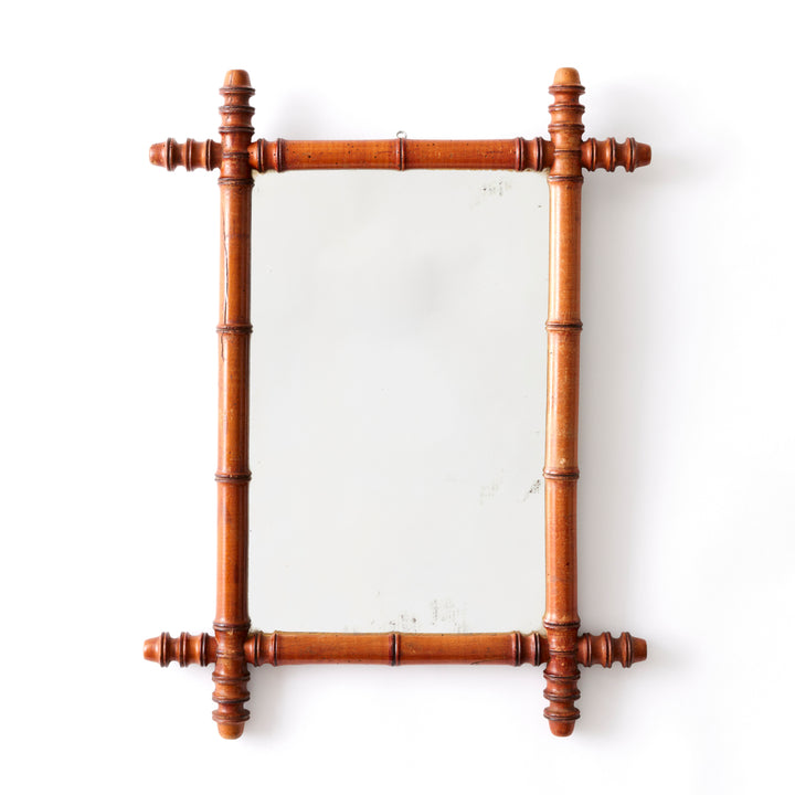 Early 20th Century French Faux Bamboo Mirror 1