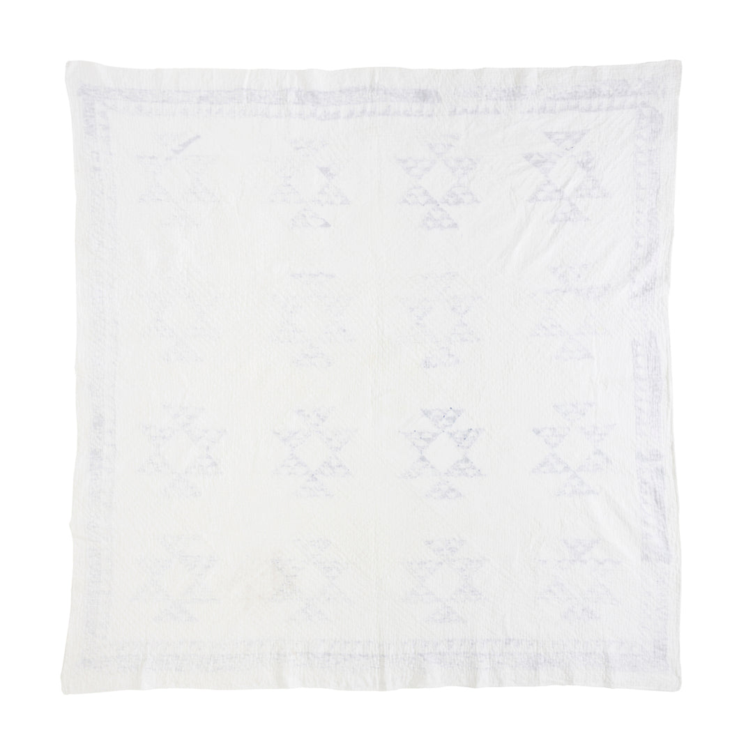 Indigo and White Double Pyramid Quilt, c. 1910