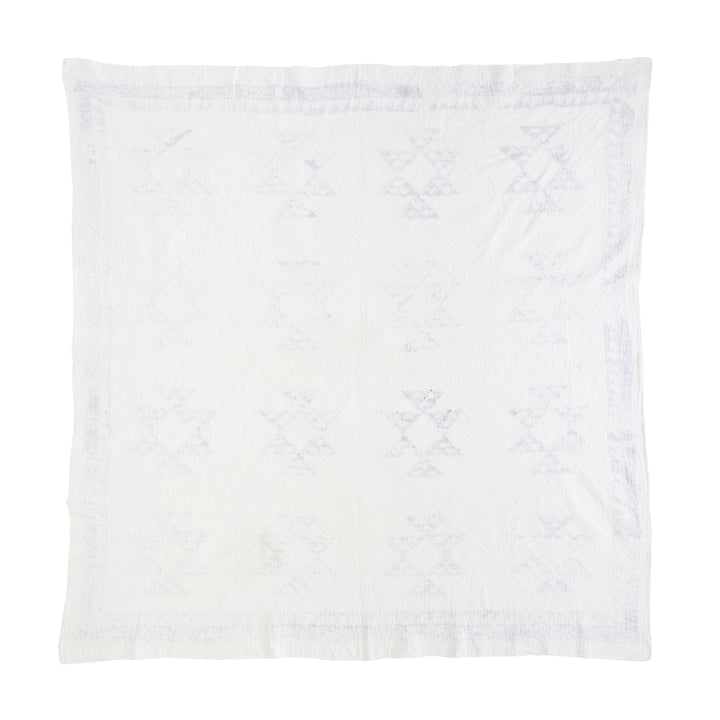 Indigo and White Double Pyramid Quilt, c. 1910
