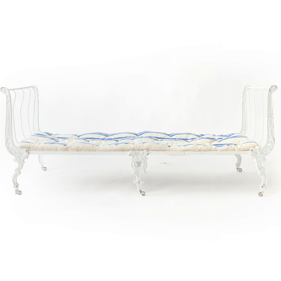 Antique French Cast Iron Daybed