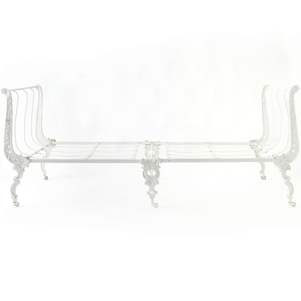 Antique French Cast Iron Daybed