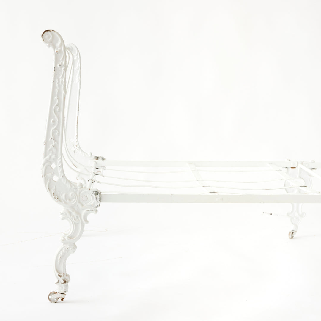 Antique French Cast Iron Daybed