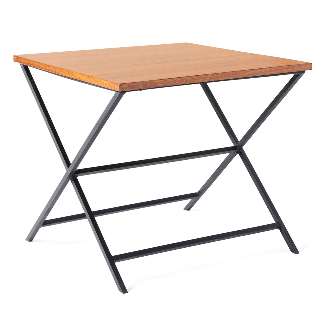 Mid-Century Walnut and Iron Table