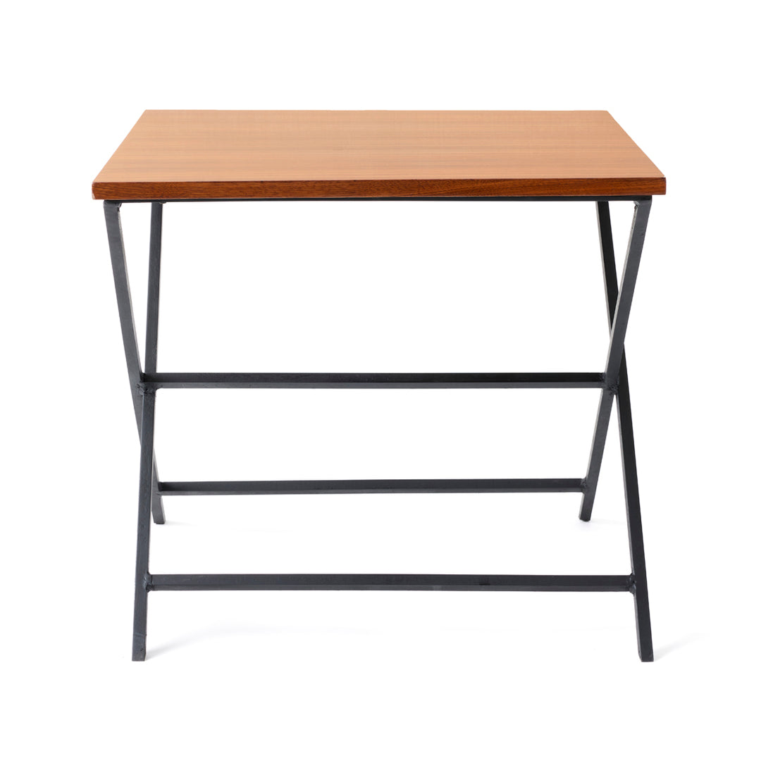 Mid-Century Walnut and Iron Table