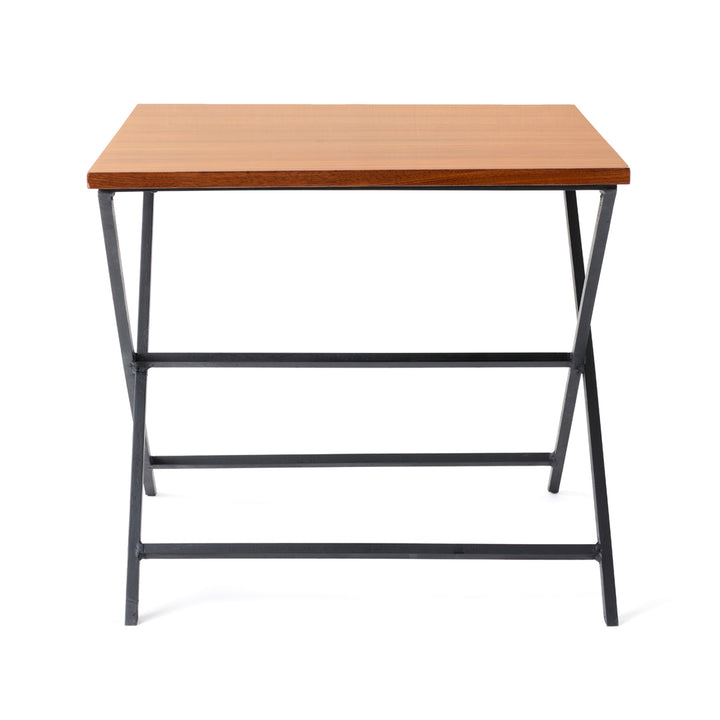 Mid-Century Walnut and Iron Table