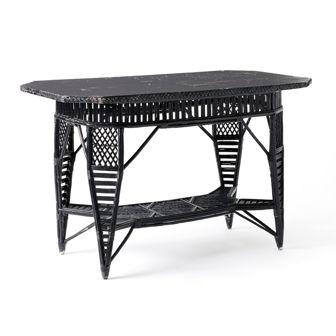 1920’s Painted Wicker Table