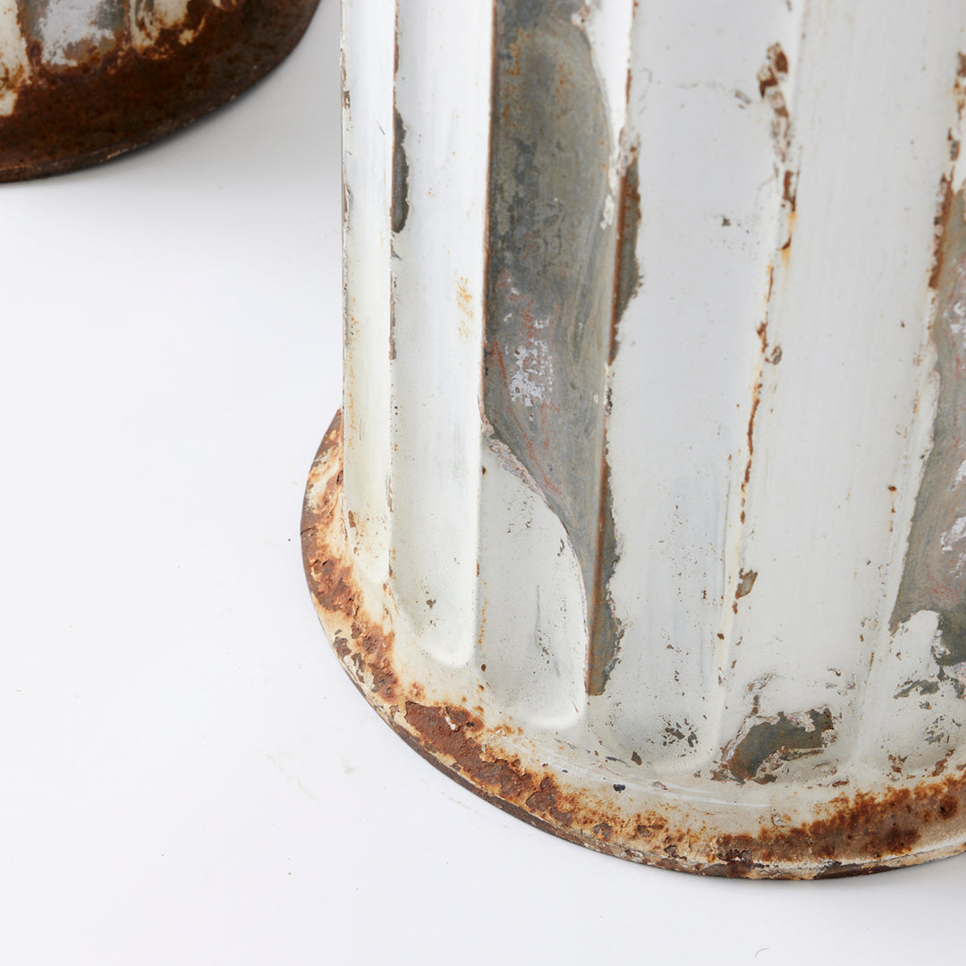 Pair of Late 19th Century Zinc Fluted Columns