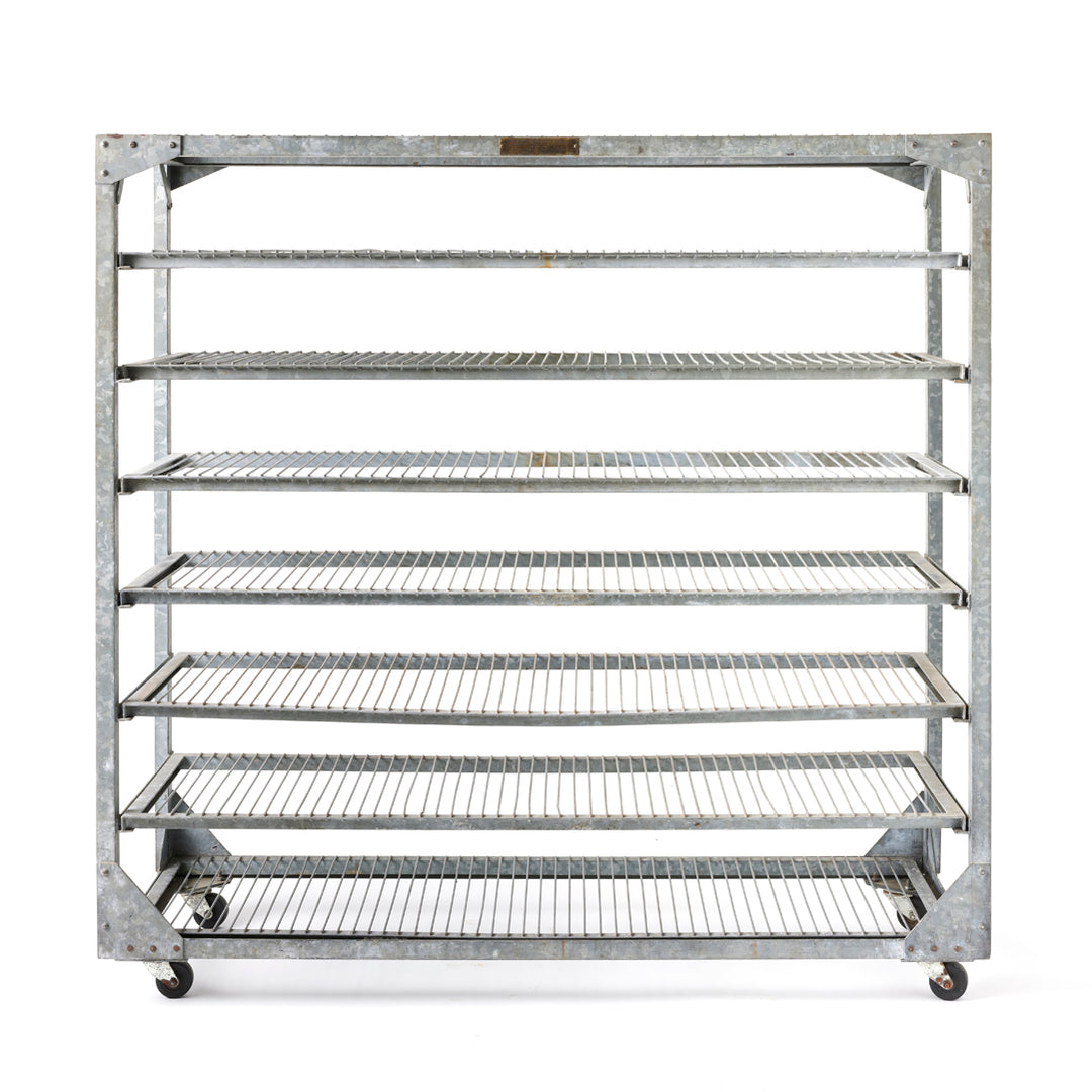 Vintage Industrial Steel Shelving Unit