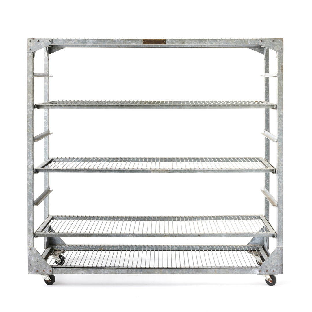 Vintage Industrial Steel Shelving Unit