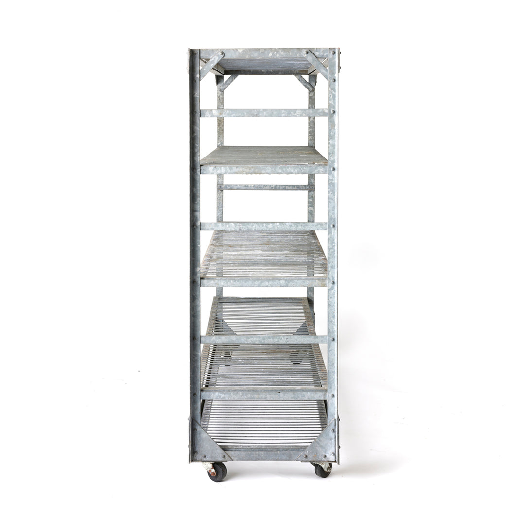【現品限り】vintage iron shelf 1255*1200*300 95x16x90 Campo Reclaimed Pine & Iron Bookshelf - Outside the