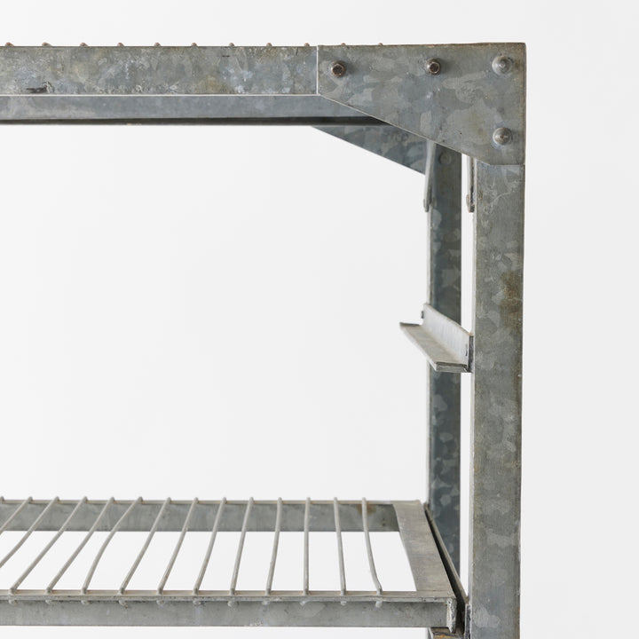 Vintage Industrial Steel Shelving Unit