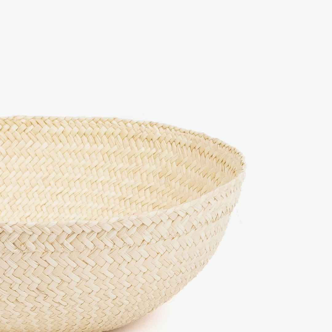 Handwoven Straw Bowl, Small