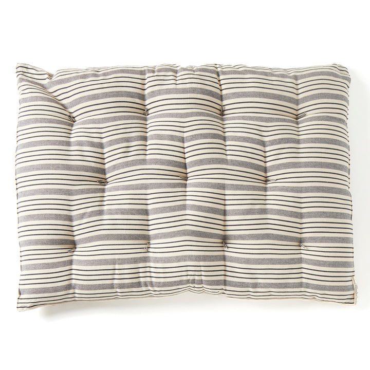 Dog Bed in Black and White Stripe
