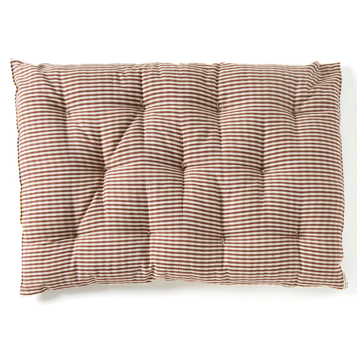 Dog Bed in Brown and White Gingham