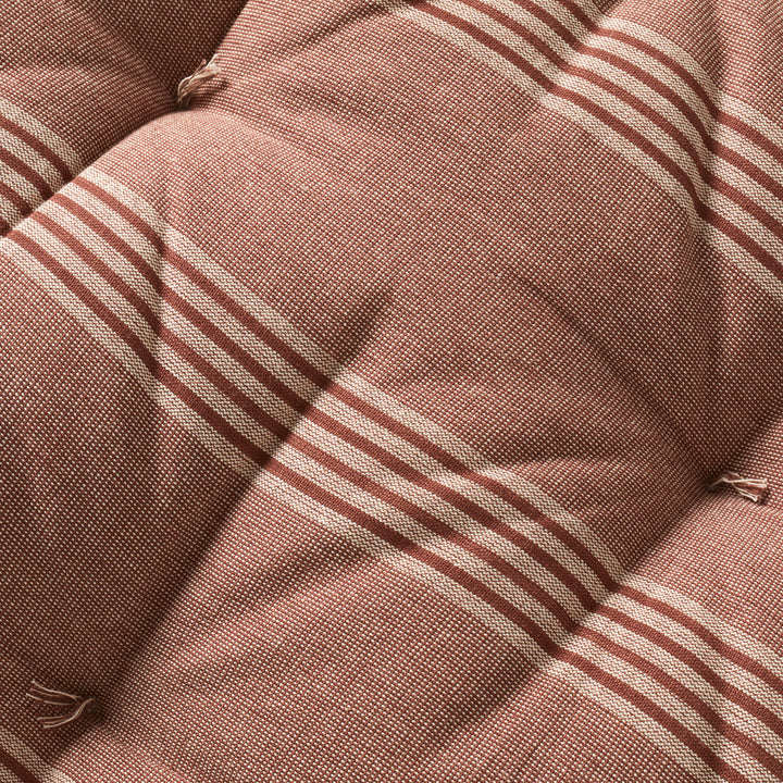 Dog Bed in Brown and White Stripe