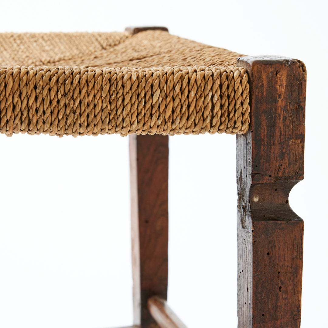 Vintage Lyre Back Chair with Rope Seat