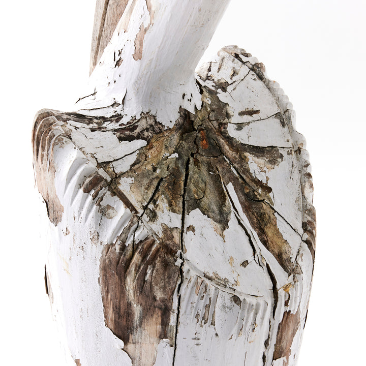 Vintage Carved Pelican Sculpture