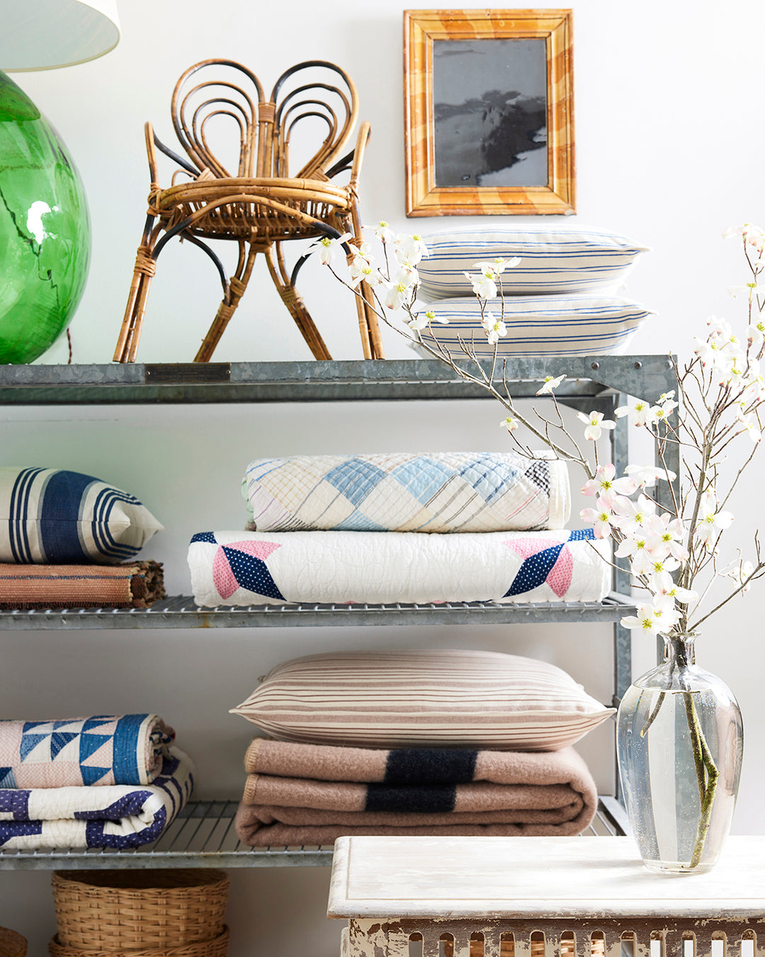 Medium Brown and White Stripe Pillow by Tensira Tori Jones Studio