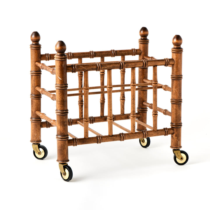 Vintage Bamboo Magazine Rack