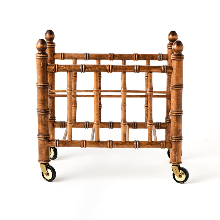 Vintage Bamboo Magazine Rack