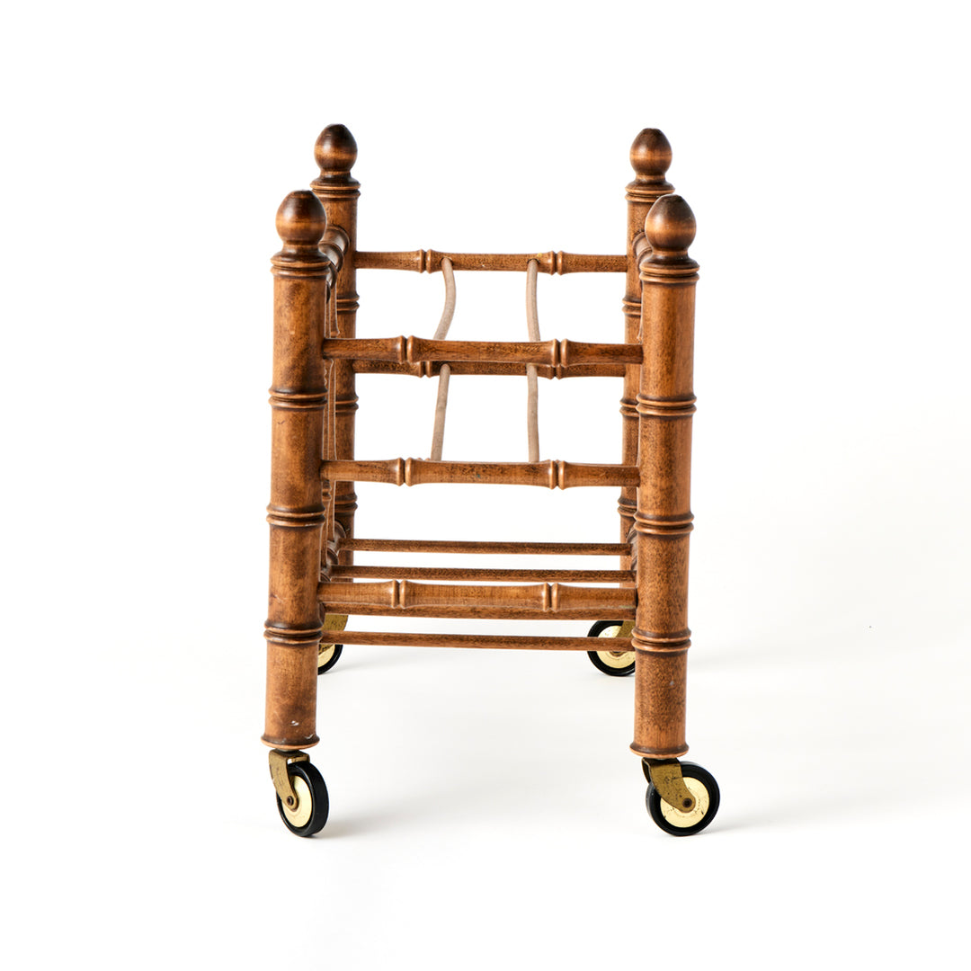 Vintage Bamboo Magazine Rack