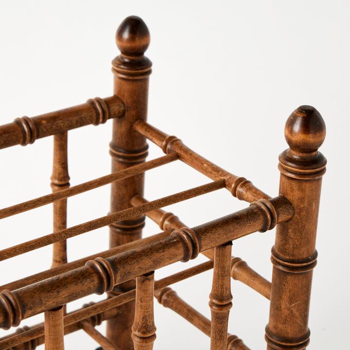 Vintage Bamboo Magazine Rack